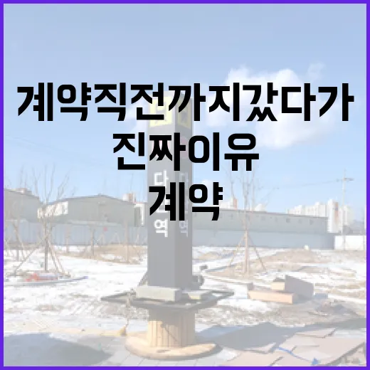 아파트분양 계약 직전까지 갔다가 발 빼본 진짜 이유 - 요약
