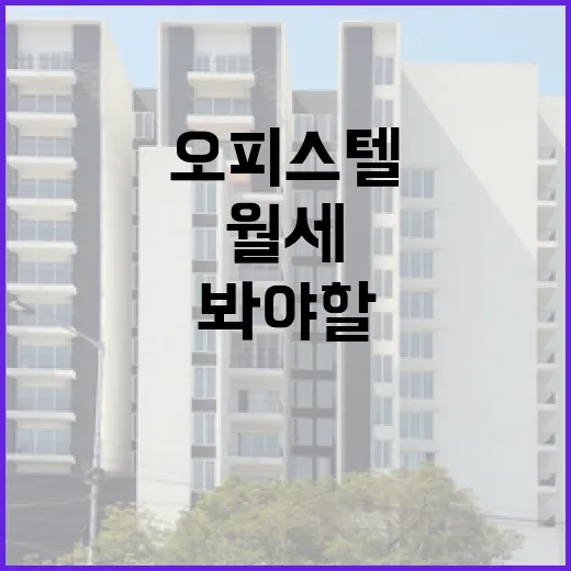 오피스텔 경매 직접 들어가봤더니 월세보다 먼저 봐야 할 게 있었습니다 - 요약