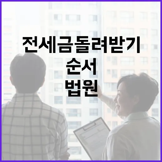 전세금돌려받기, 법원 문 앞까지 가본 사람이 말하는 순서 - 요약