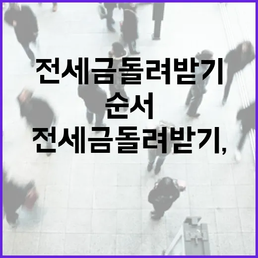 전세금돌려받기, 법원 문턱까지 가본 세입자들이 놓친 진짜 순서 - 요약