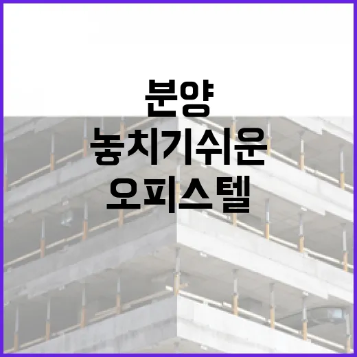 오피스텔분양 상담 따라가봤더니, 초보가 놓치기 쉬운 숫자들이 보였습니다 - 요약