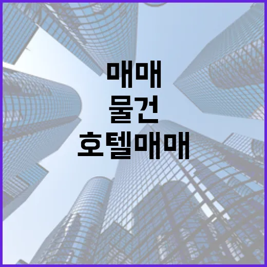 호텔매매 물건 직접 들여다봤더니 숫자보다 먼저 보인 것들 - 요약