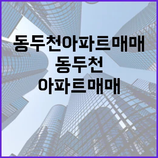 동두천아파트매매 현장 몇 번 돌아봤더니 보이는 진짜 체크포인트 - 요약