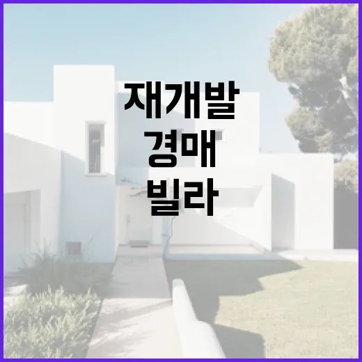 재개발 빌라 경매에 직접 들어가 봤더니, 숫자보다 무서운 게 따로 있었습니다 - 요약