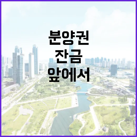 분양권 따라 들어갔다가 잔금 앞에서 식은땀 흘린 이야기 - 요약