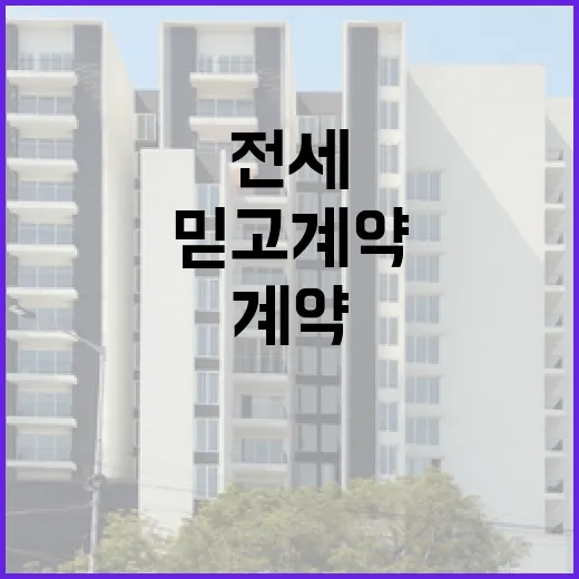 안심전세 믿고 계약했다가 현장에서 다시 확인한 진짜 이야기 - 요약