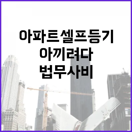 아파트셀프등기 직접 해봤더니, 법무사비 아끼려다 놓치기 쉬운 것들 - 요약