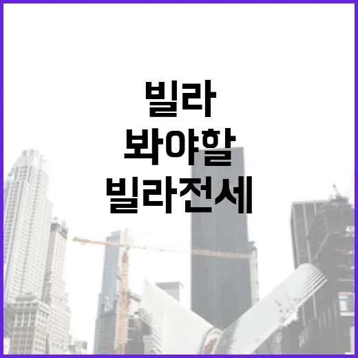 빌라전세 물건 직접 뒤져봤더니, 싼 집보다 먼저 봐야 할 게 있더라 - 요약