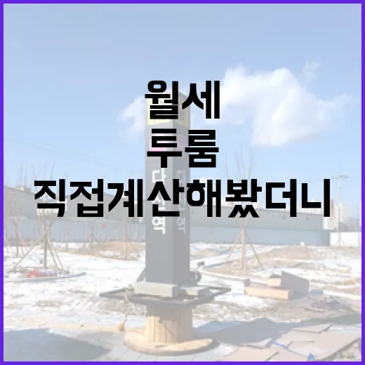 투룸월세 물건 직접 계산해봤더니, 월세보다 공실이 더 무서웠습니다 - 요약