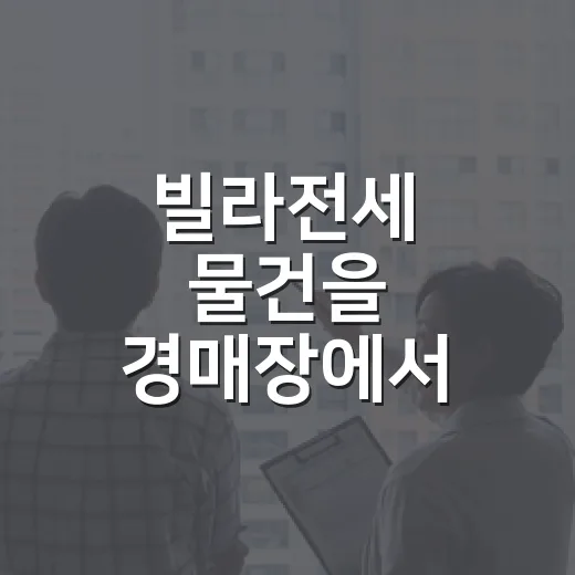 빌라전세 물건을 경매장에서 직접 넘겨보니 보였던 위험한 신호들 - 요약