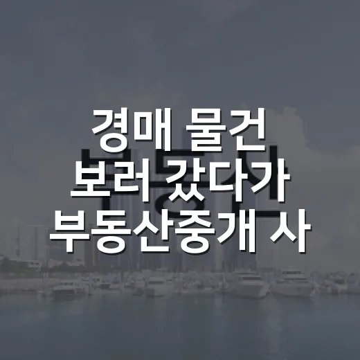 경매 물건 보러 갔다가 부동산중개 사무소에서 배운 진짜 현장 이야기 - 요약