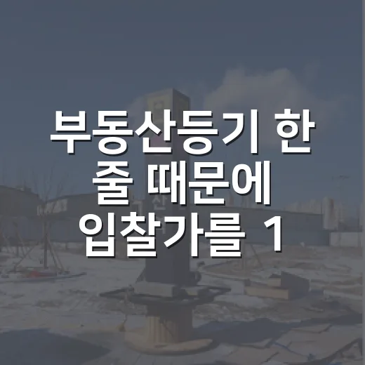 부동산등기 한 줄 때문에 입찰가를 1,800만 원 낮췄던 이야기 - 요약