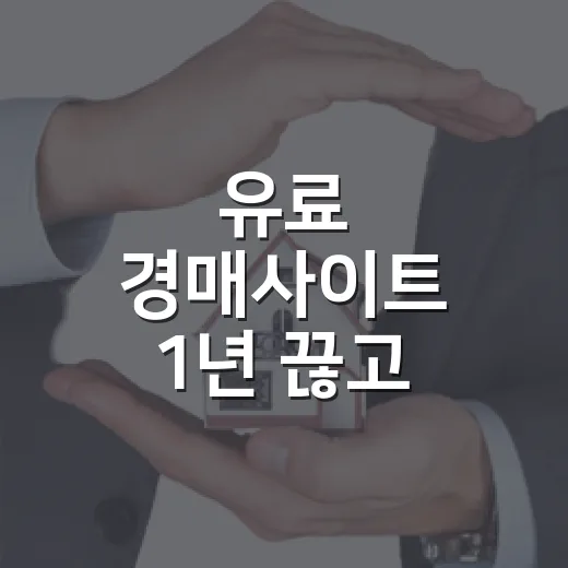 유료 경매사이트 1년 끊고 입찰장 다녀봤더니, 초보에게 남는 사이트가 따로 있더라 - 요약