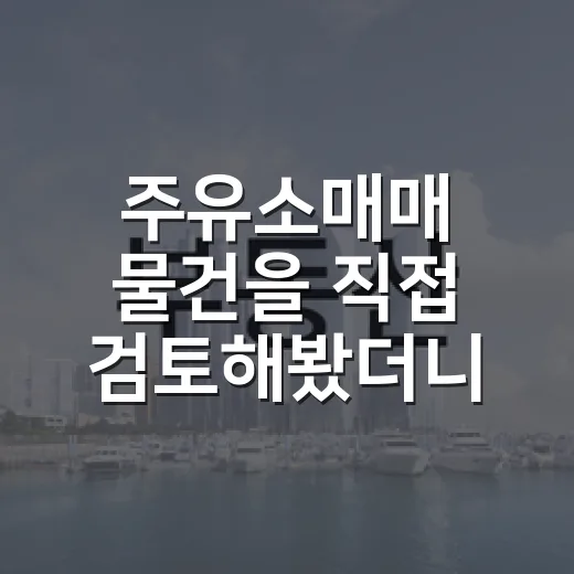 주유소매매 물건을 직접 검토해봤더니 숫자보다 토양이 먼저 보였습니다 - 요약