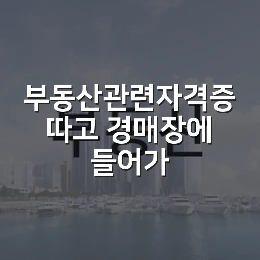 부동산관련자격증 따고 경매장에 들어가 봤더니 보인 것들 - 요약