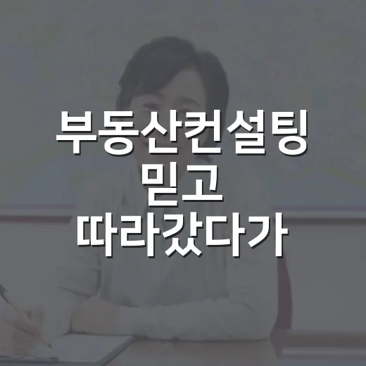 부동산컨설팅 믿고 따라갔다가 입찰장에서 멈춘 이야기 - 요약