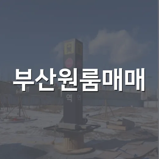 부산원룸매매, 싼 줄 알고 들어갔다가 숫자 다시 계산한 이야기 - 요약