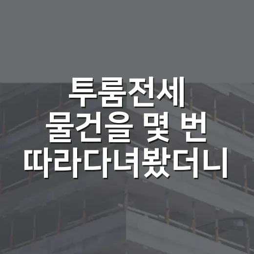 투룸전세 물건을 몇 번 따라다녀봤더니, 싼 집보다 무서운 건 따로 있었습니다 - 요약