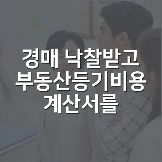 경매 낙찰받고 부동산등기비용 계산서를 받아보니, 진짜 돈은 여기서 새더라 - 요약