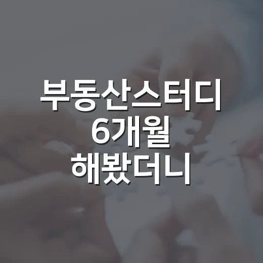 부동산스터디 6개월 해봤더니, 돈 잃는 사람은 질문부터 달랐습니다 - 요약