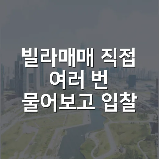 빌라매매 직접 여러 번 물어보고 입찰장까지 가봤더니 보인 진짜 위험 - 요약