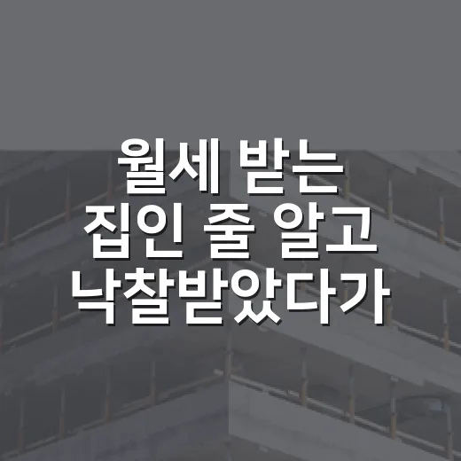 월세 받는 집인 줄 알고 낙찰받았다가 관리비 장부까지 뒤진 이야기 - 요약