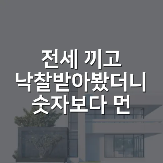전세 끼고 낙찰받아봤더니 숫자보다 먼저 봐야 할 것들 - 요약