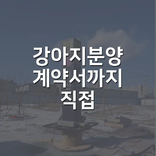 강아지분양 계약서까지 직접 들여다봤더니 보이던 진짜 위험 - 요약
