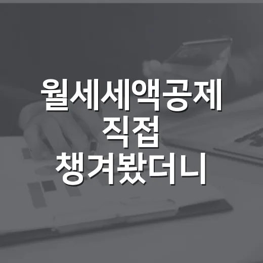 월세세액공제 직접 챙겨봤더니, 연말정산에서 생각보다 자주 놓치는 돈 이야기 - 요약