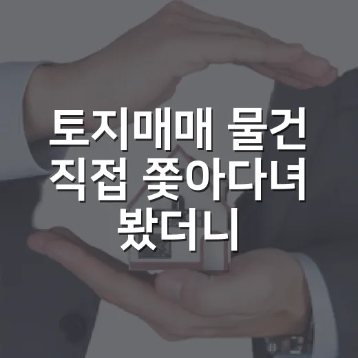 토지매매 물건 직접 쫓아다녀 봤더니, 땅은 싸다고 사는 게 아니었습니다 - 요약