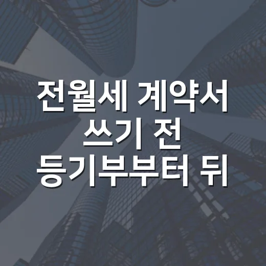 전월세 계약서 쓰기 전 등기부부터 뒤집어본 이야기 - 요약