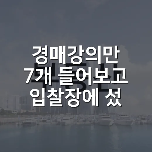 경매강의만 7개 들어보고 입찰장에 섰던 사람의 진짜 이야기 - 요약