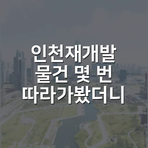 인천재개발 물건 몇 번 따라가봤더니 초보가 놓치는 돈이 보였습니다 - 요약