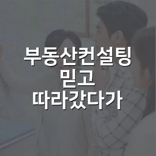 부동산컨설팅 믿고 따라갔다가 입찰장에서 식은땀 났던 이야기 - 요약