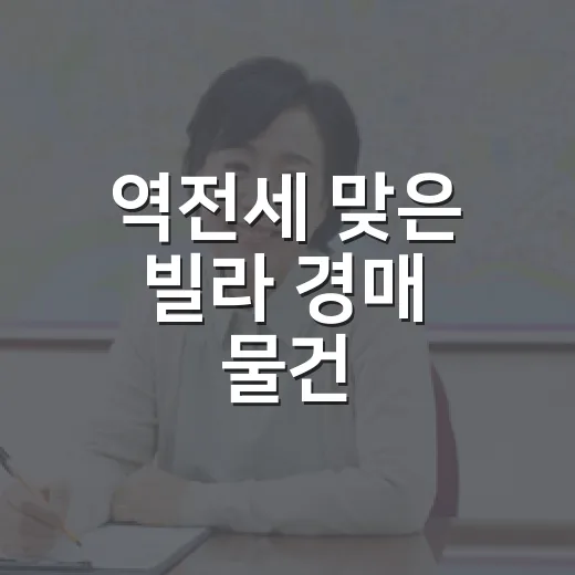 역전세 맞은 빌라 경매 물건, 잔금까지 직접 계산해봤더니 - 요약