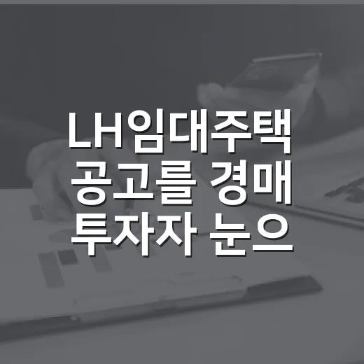 LH임대주택 공고를 경매 투자자 눈으로 직접 뜯어봤더니 - 요약