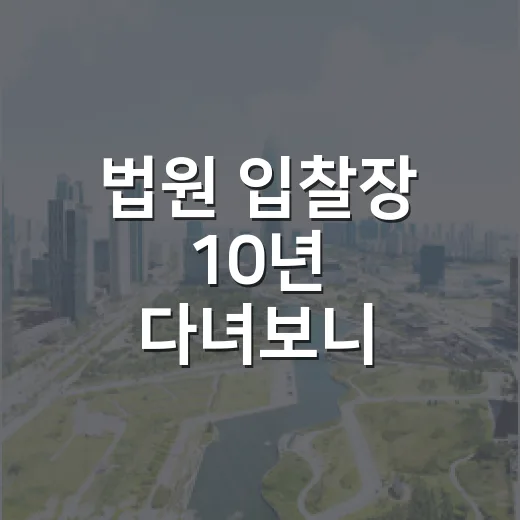 법원 입찰장 10년 다녀보니 부동산 경매에서 돈 잃는 사람은 비슷했습니다 - 요약