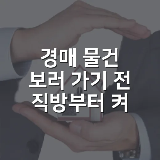 경매 물건 보러 가기 전 직방부터 켜봤더니 보인 것들 - 요약