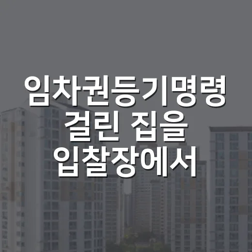 임차권등기명령 걸린 집을 입찰장에서 직접 봤더니 - 요약