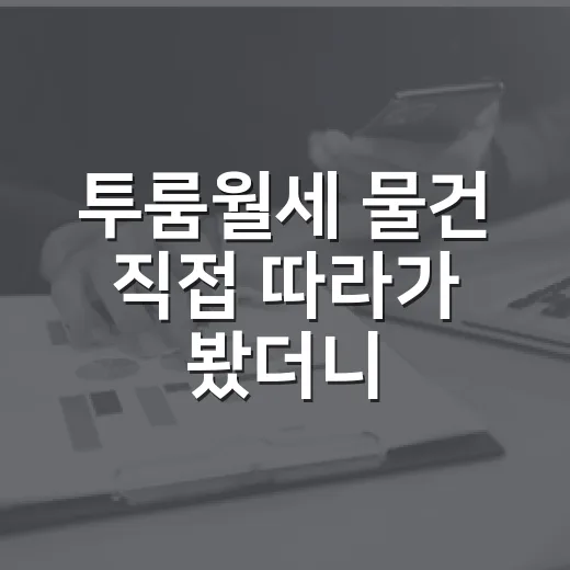 투룸월세 물건 직접 따라가 봤더니, 숫자보다 먼저 보이는 것들 - 요약