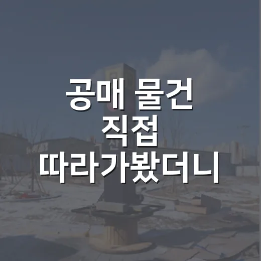 공매 물건 직접 따라가봤더니, 싸 보이는 가격 뒤에 숨어 있던 진짜 비용 - 요약