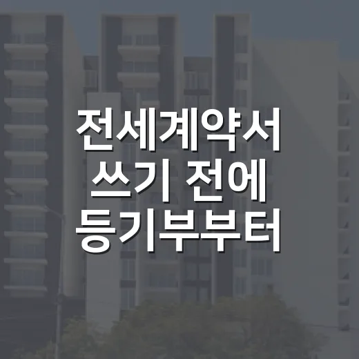 전세계약서 쓰기 전에 등기부부터 다시 본 날, 초보가 놓치기 쉬운 전세계약주의사항 - 요약