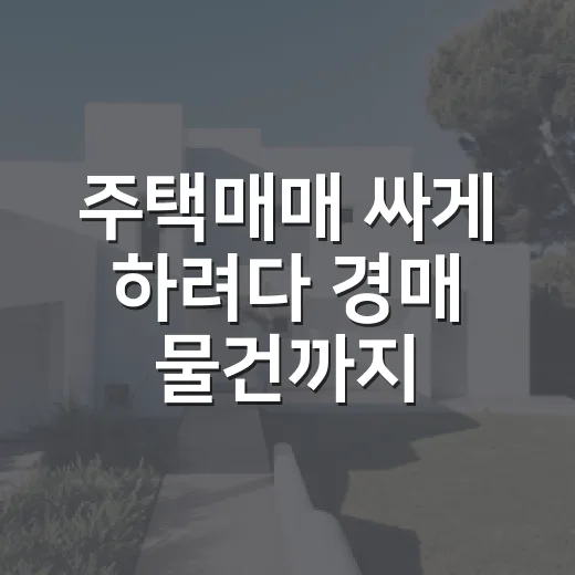주택매매 싸게 하려다 경매 물건까지 뒤져본 진짜 이야기 - 요약