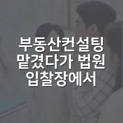 부동산컨설팅 맡겼다가 법원 입찰장에서 직접 확인한 진짜 차이 - 요약