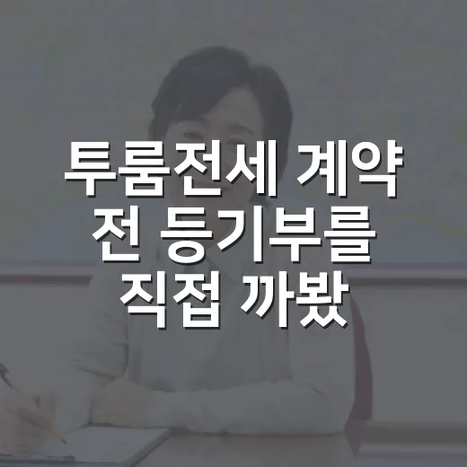 투룸전세 계약 전 등기부를 직접 까봤더니 보이는 위험 신호들 - 요약