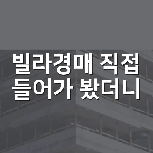 빌라경매 직접 들어가 봤더니, 싼 물건일수록 더 비싸게 배운 이야기 - 요약