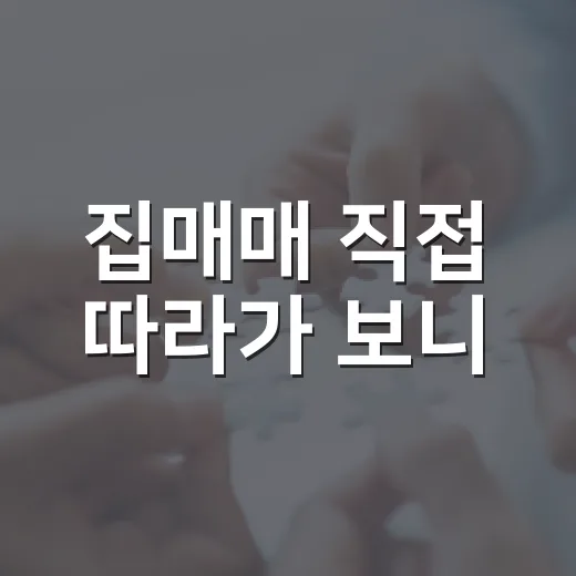 집매매 직접 따라가 보니, 초보가 가격보다 먼저 봐야 할 것들 - 요약