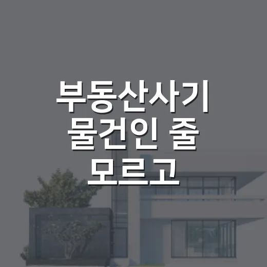 부동산사기 물건인 줄 모르고 입찰장까지 갔다가 발 돌린 이야기 - 요약