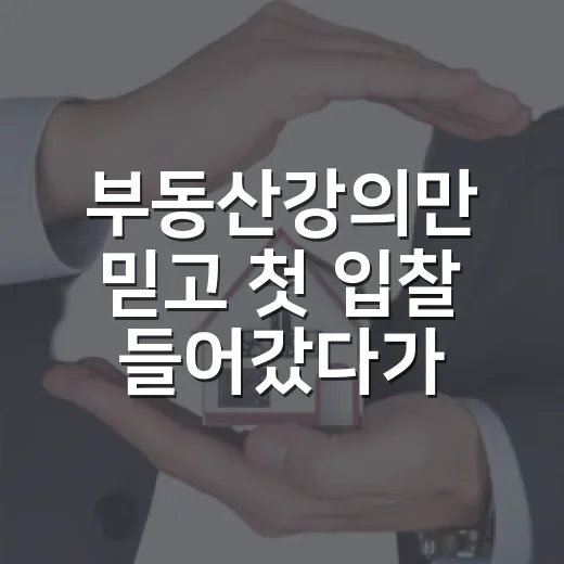 부동산강의만 믿고 첫 입찰 들어갔다가 식은땀 난 이야기 - 요약