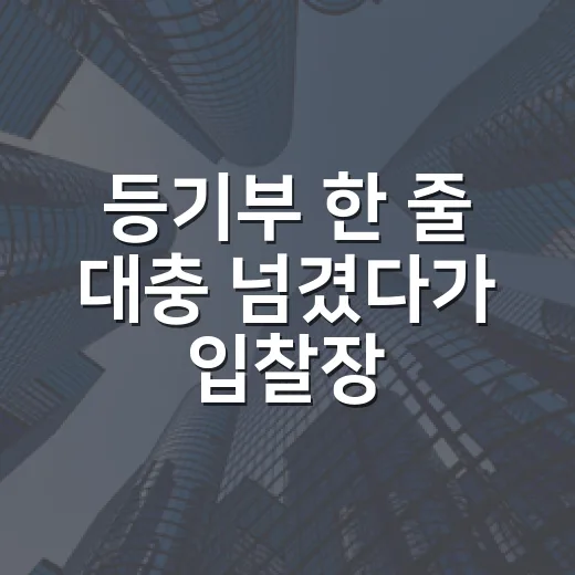 등기부 한 줄 대충 넘겼다가 입찰장 앞에서 발길 돌린 이야기 - 요약